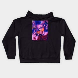 Badass anime girl Kids Hoodie